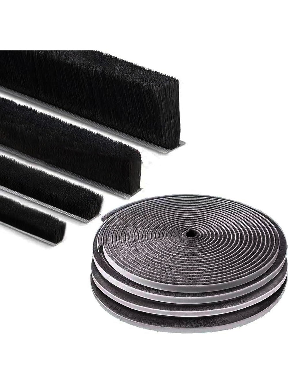 Self-Adhesive Brush Weather Stripping, High Density Felt Door Brush Strip for...